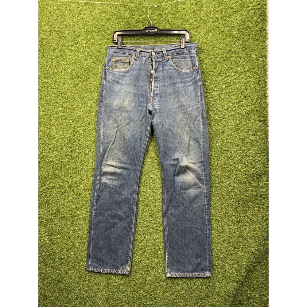 Vintage Levis 501xx Jeans Mens 33x30 Dark Wash Denim Button Fly Made in USA